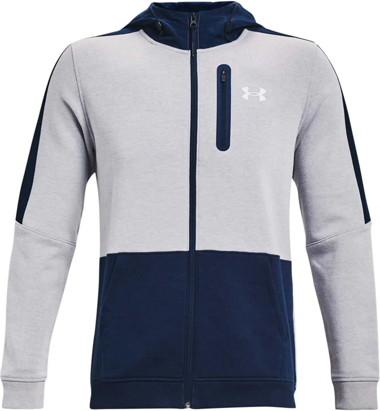 Thumbnail - Under Armour - "Threadborne" Hoodie mit durchgehendem Reißverschluss für Herren (Grau)