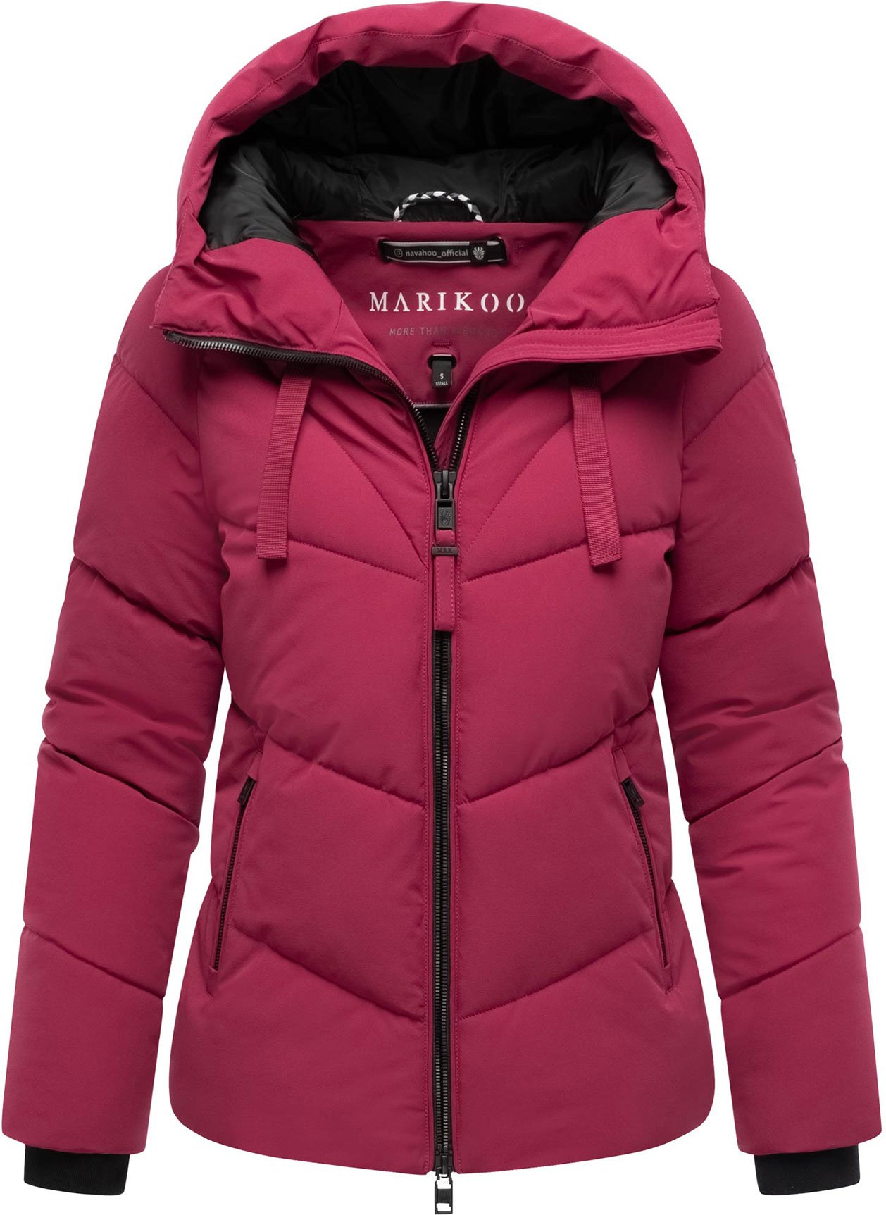 Marikoo Damen Wintersteppjacke Kwamee mit Kapuze & Zwei-Wege-Reißverschluss