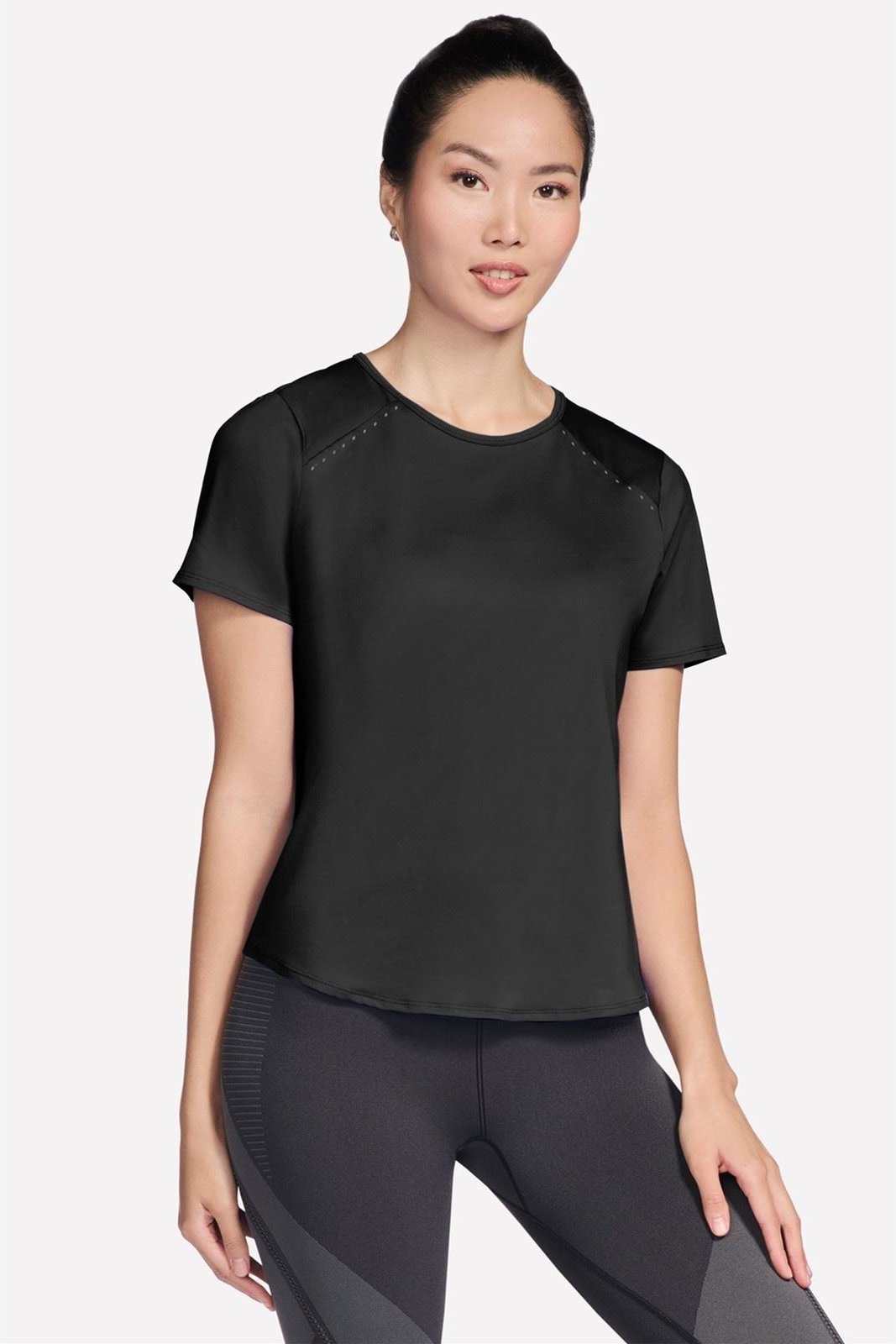 Skechers Stride Performance T-Shirt Damen Schwarz Activewear T-Shirts