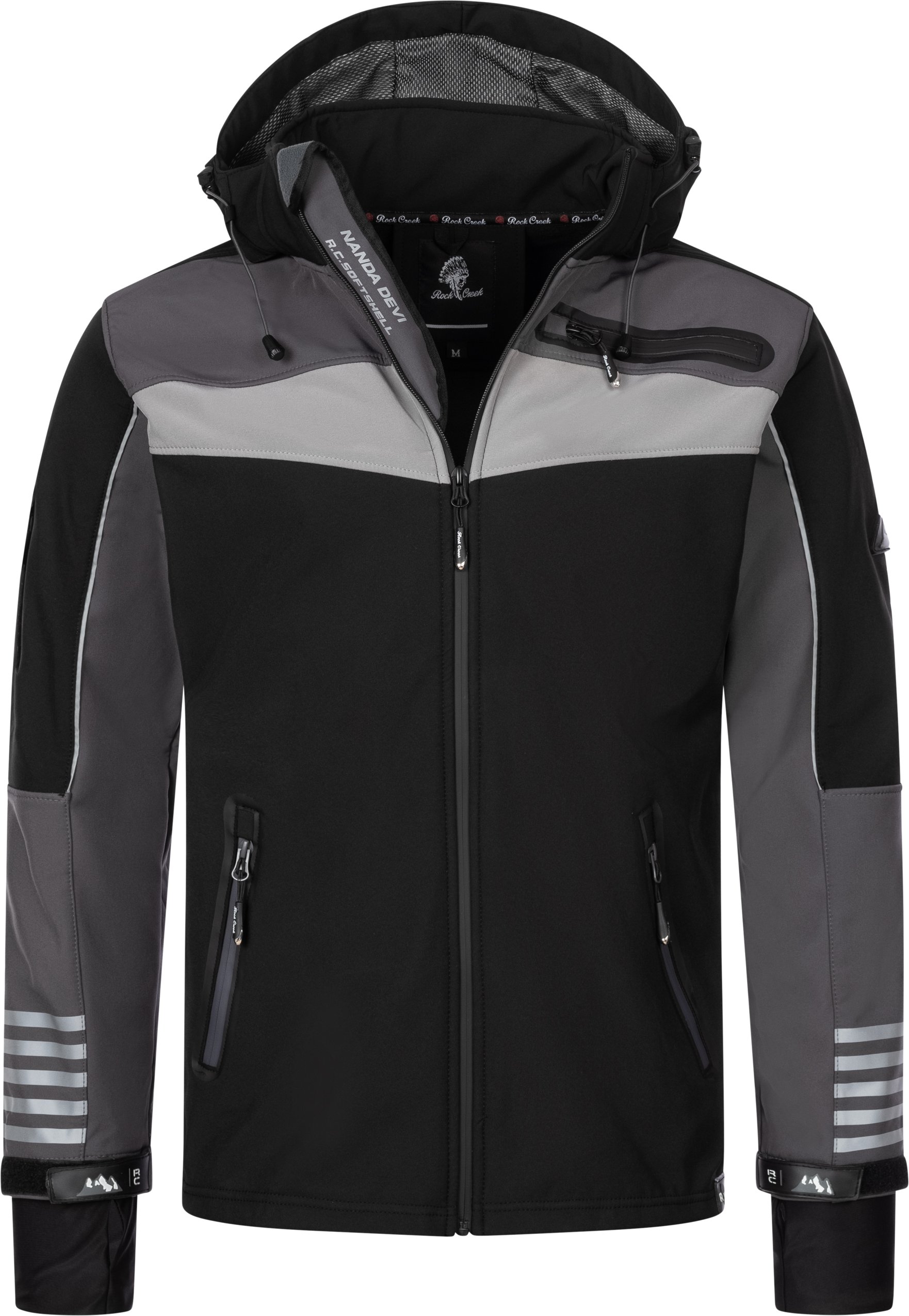 Rock Creek Softshelljacke Schwarz