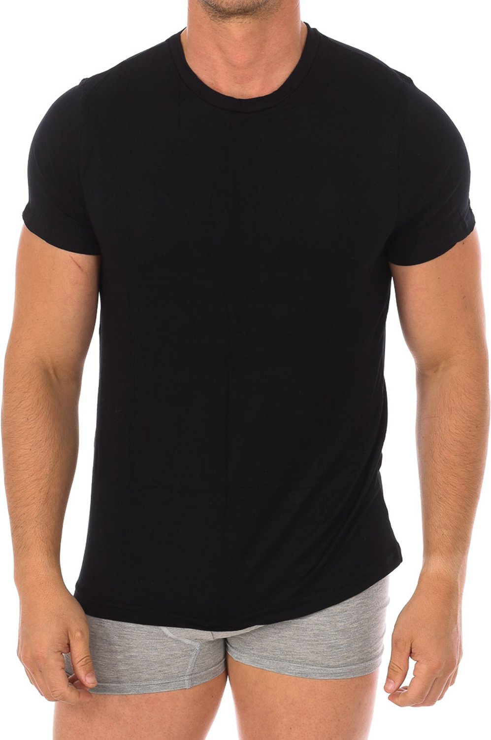 Herren Bambus Kurzarm Unterhemd Q602