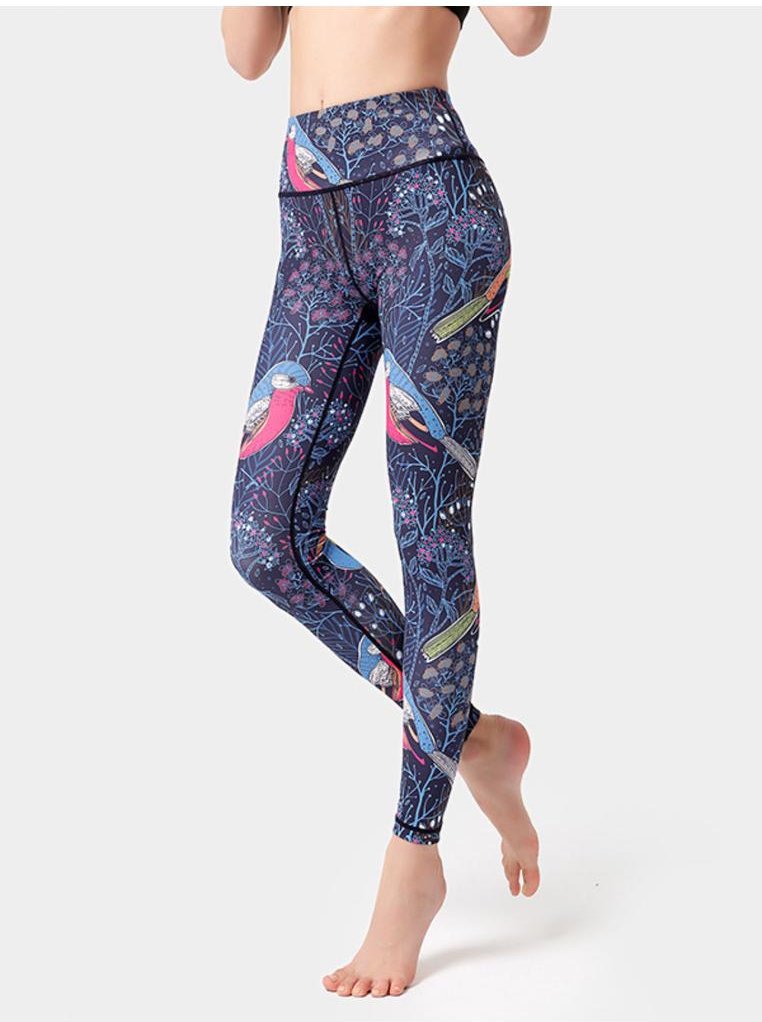 Damen Bedruckte Hochbund Active Leggings