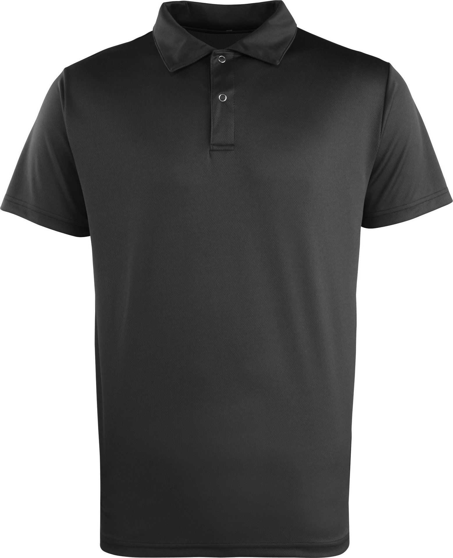 Premier Unisex Coolchecker Nieten-Poloshirt (Schwarz)