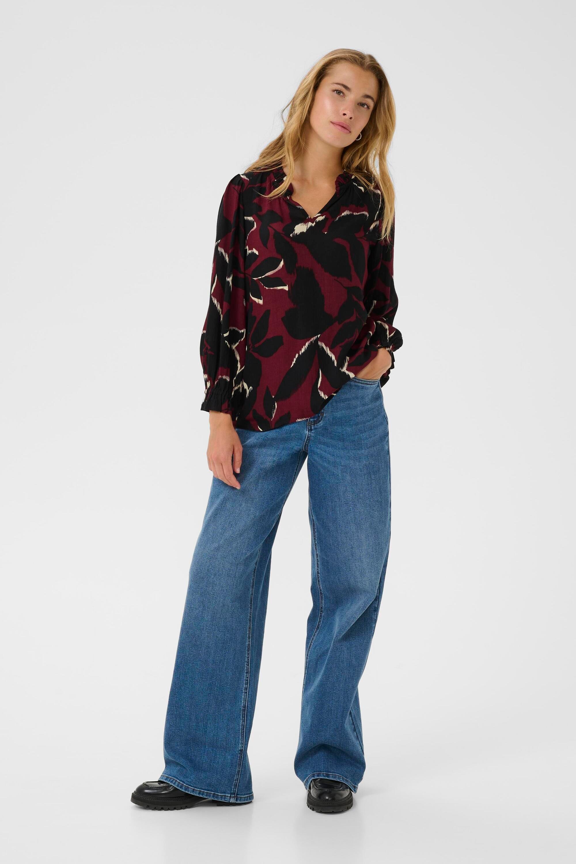 Langarm-Bluse KAlinda Regular fit bordo