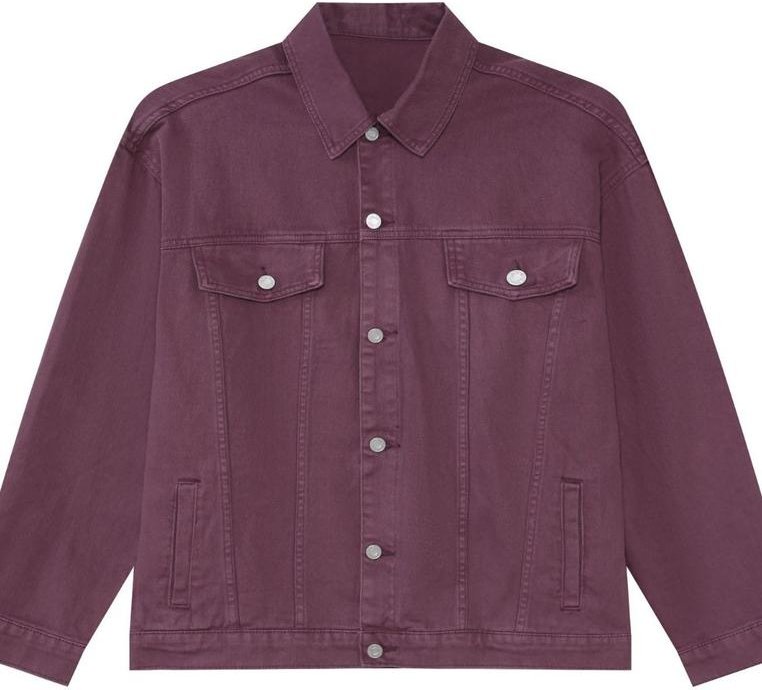 Herren Denim-Jacke mit Knopfleiste und überschnittenen Schultern