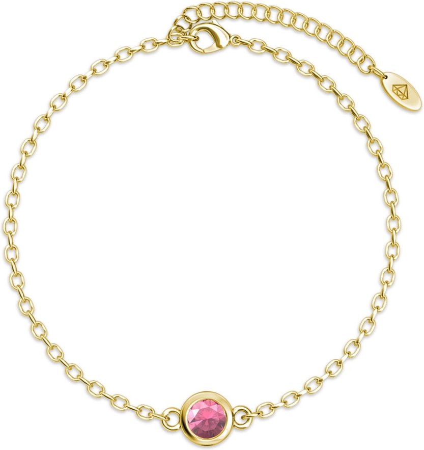 Geburtsstein-Armbänder - Gold und Pink