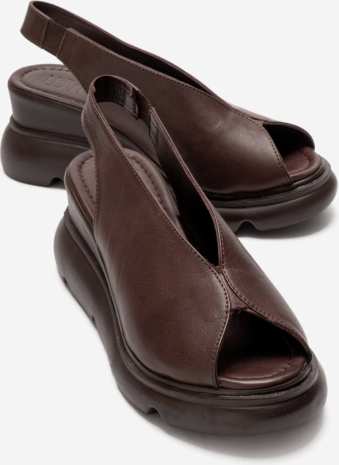 Sam Leder-Plateausandale