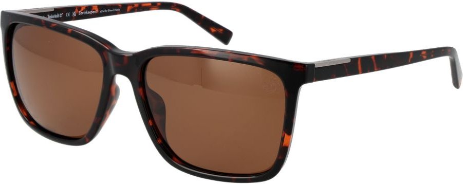 Timberland Braune Plastiksonnenbrille