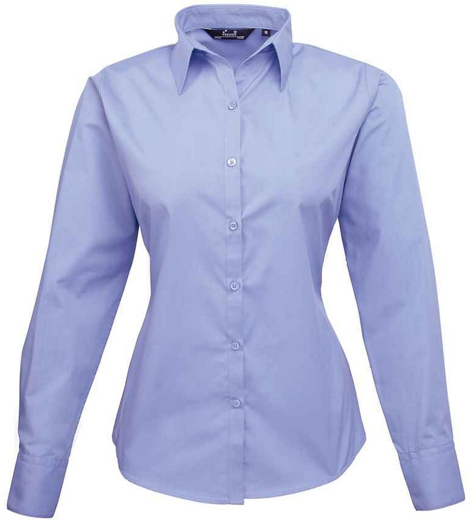 Premier - Hemd für Damen Langärmlig (Mittelblau)