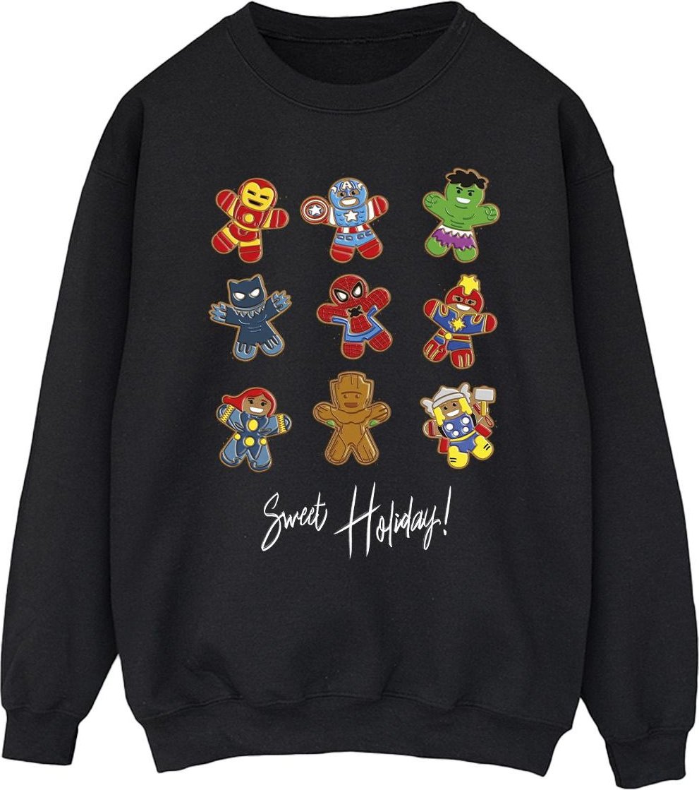 Marvel - "Gingerbread Avengers" Sweatshirt für Herren (Schwarz)