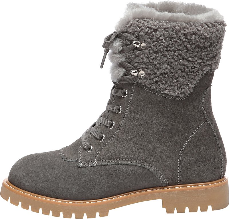 EVER AU Frauen Sittella Fashion Chunky Stiefel - Grau