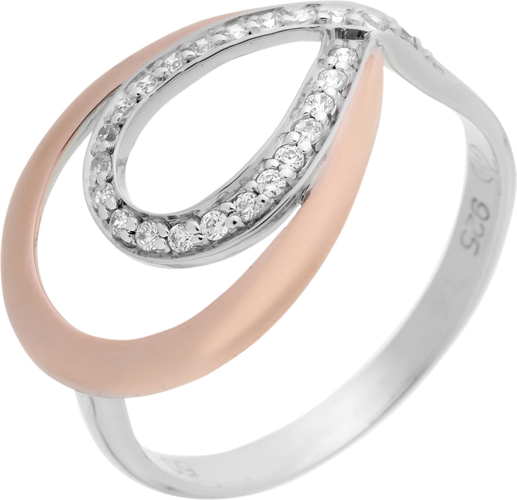 Orphelia Damen-Ring Sterling-Silber 925 – Silber/Rosé ZR-7092/1