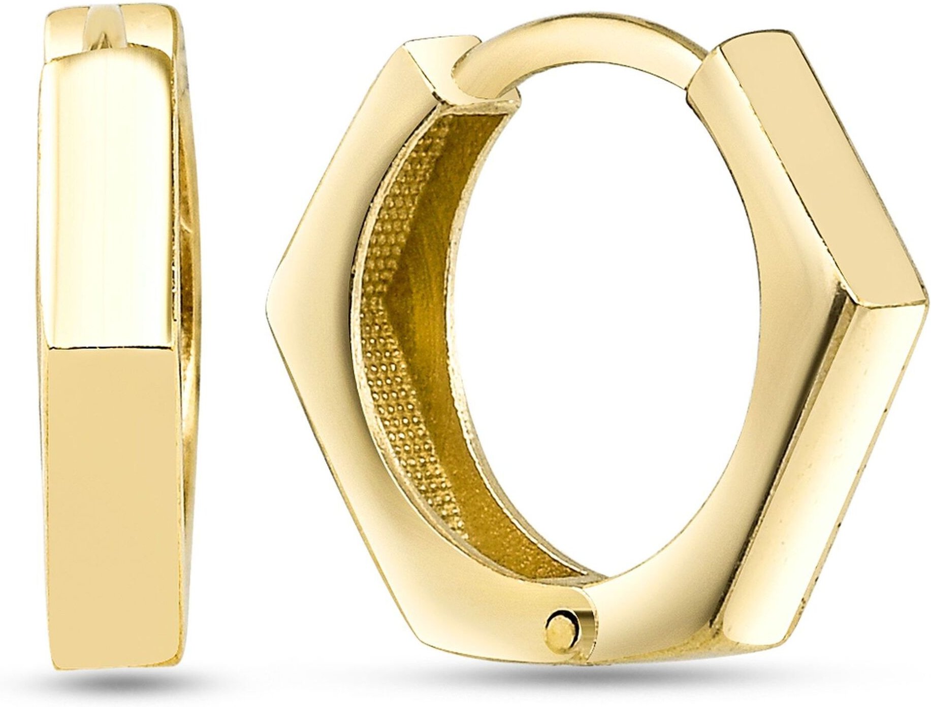 Dkeniz Creolen 925/- Sterling Silber vergoldet Postmodern Ohrring