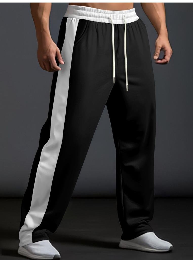 Thumbnail - Kontrastierende Hose mit weitem Bein und Taschen mit Kordelzug