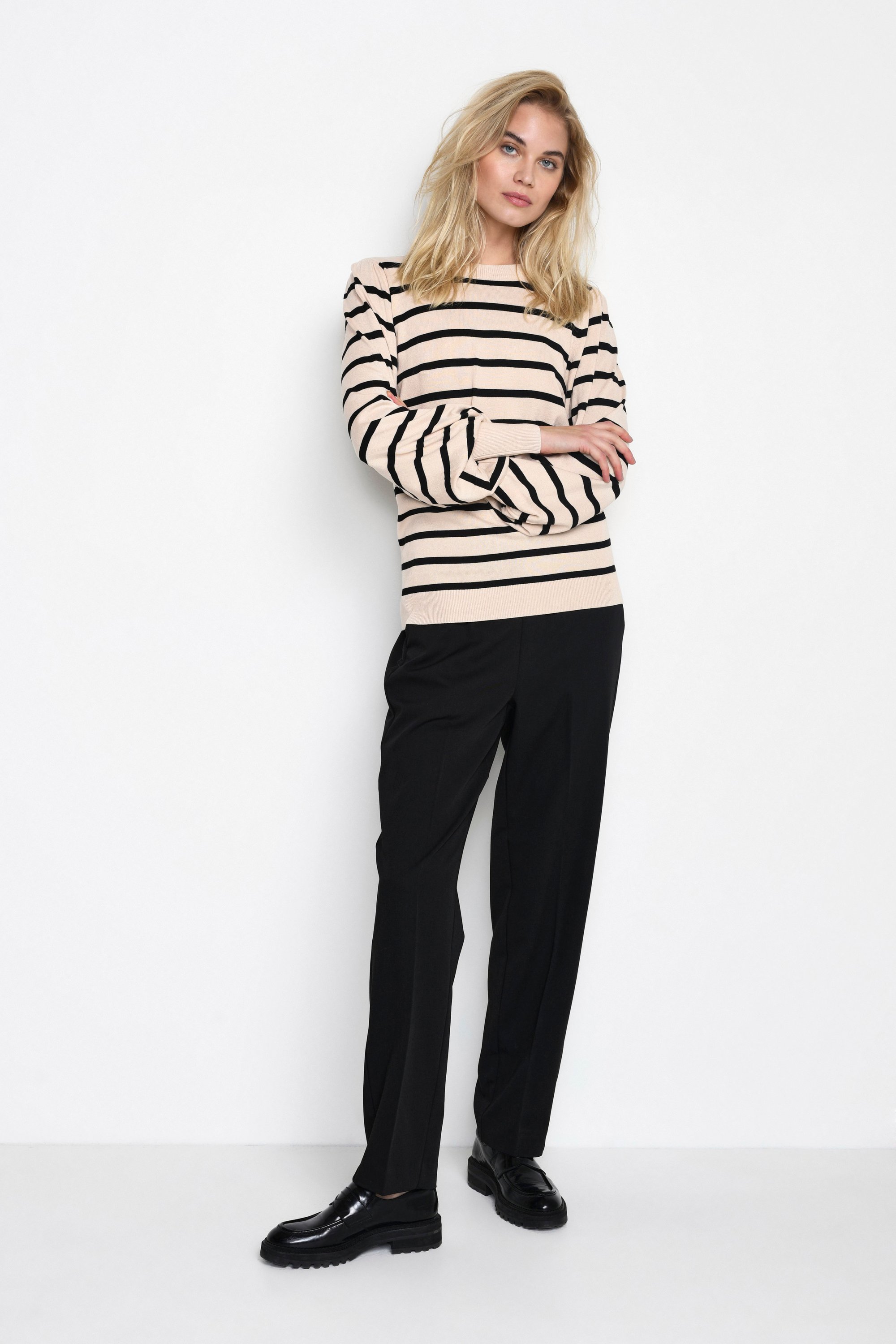 Thumbnail - Strickpullover Regular fit black offwhite