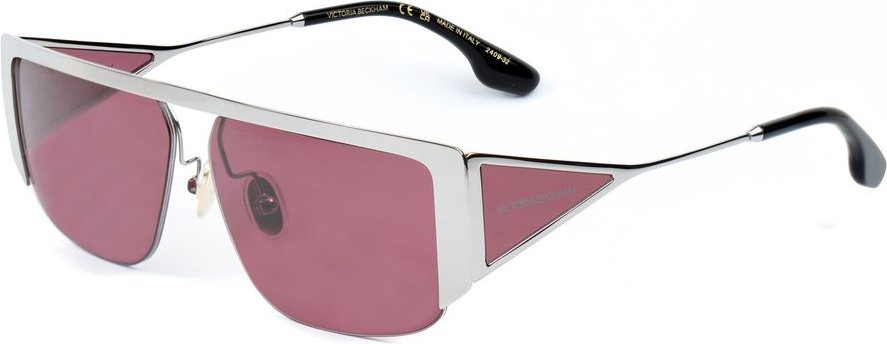 Victoria Beckham Graue Metallsonnenbrille