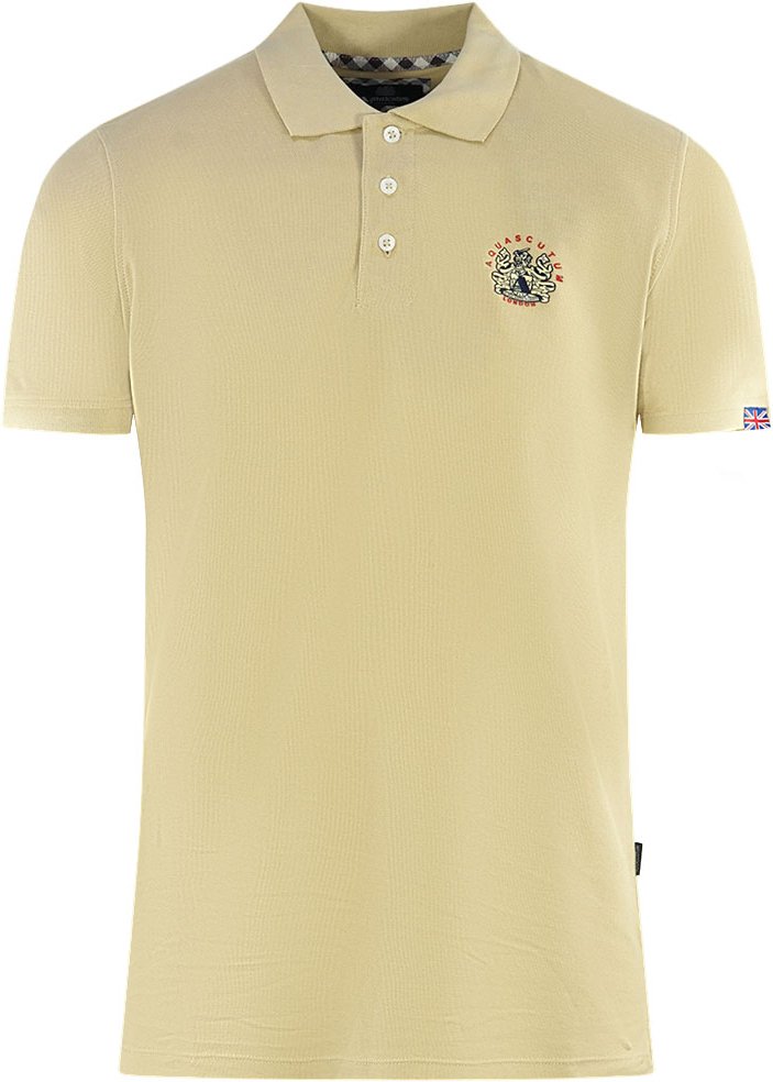 Aquascutum London Wappen Beige Poloshirt