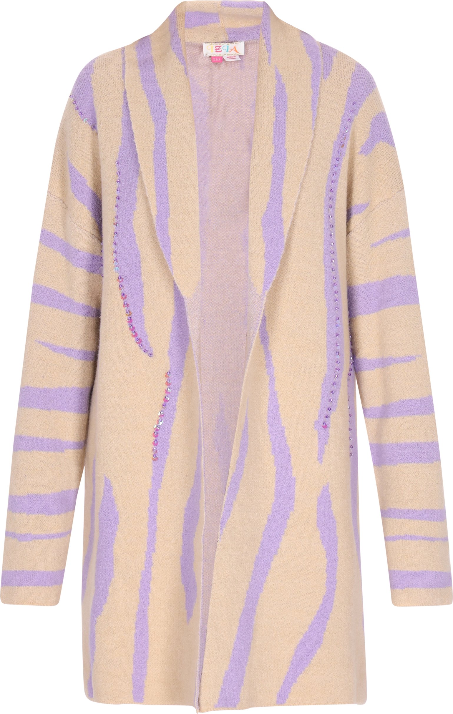 IZIA Strickjacke Damen Beige Lavendel