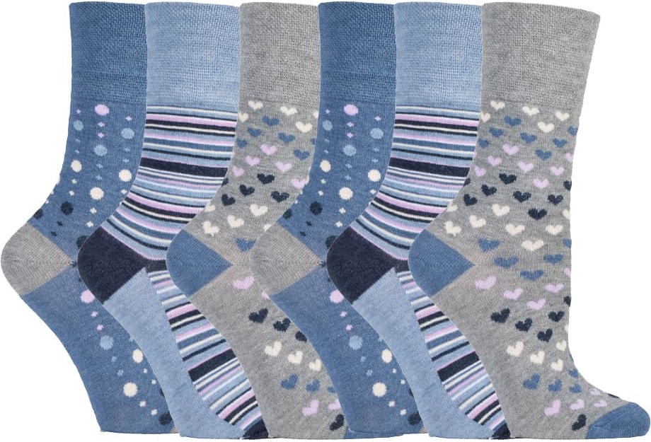 Sock Shop Gentle Grip - 6 Paar Damen nicht elastische Bambus Socken - SOLRM35