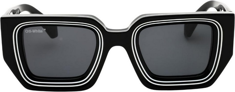 Off White - "Francisco" Umriss-Sonnenbrille für Herren/Damen Unisex (Schwarz/Dunkelgrau)