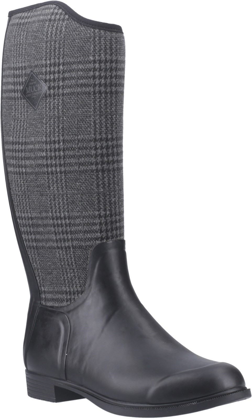 Muck Boots Derby Tall Gummi Damenstiefel Schwarz/Karo Winter kniehoch
