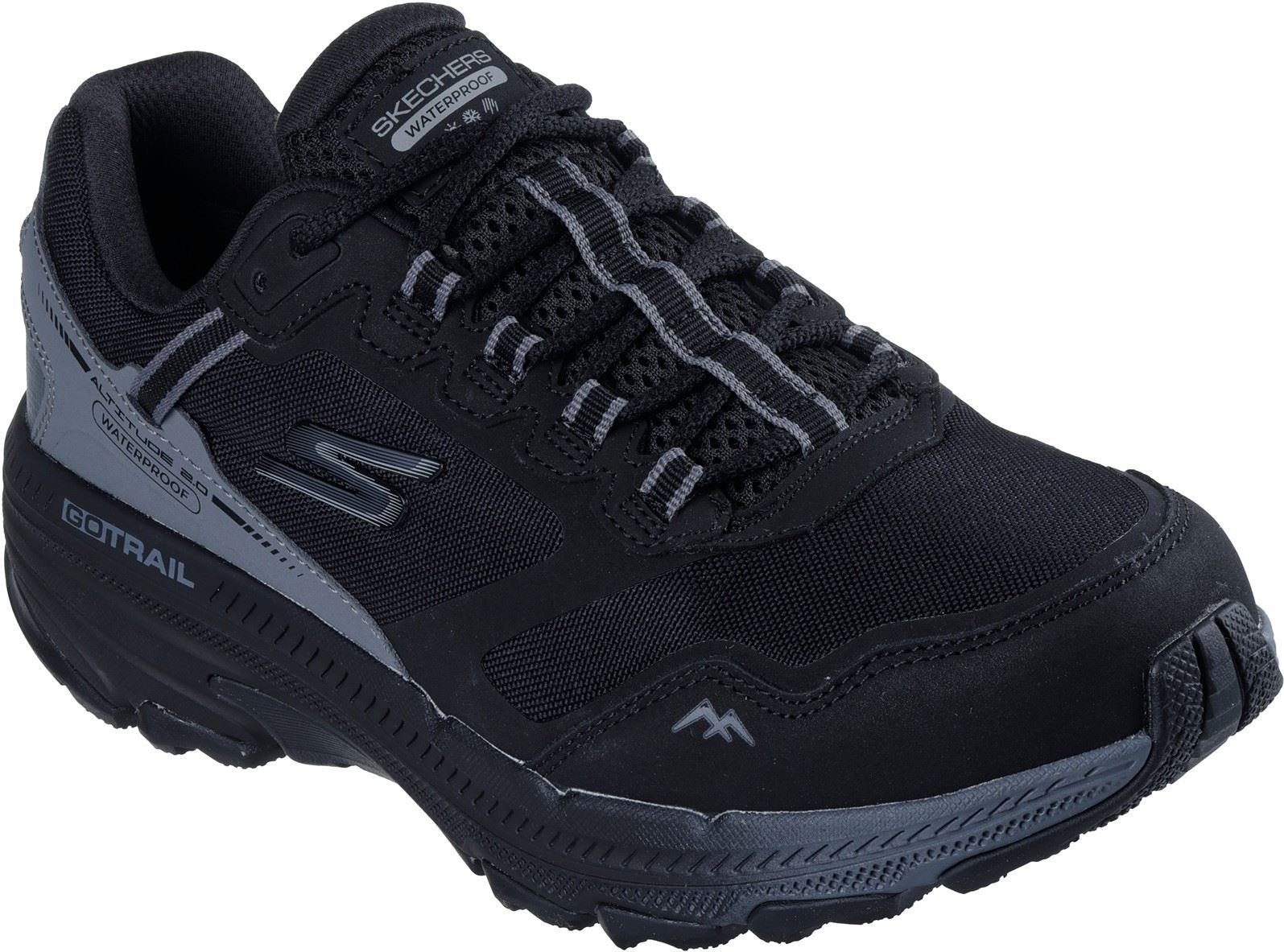 Thumbnail - Skechers Performance Go Run Trail Altitude 2.0 Pine Ridge Leder Damen Schwarz/Anthrazit Wanderschuhe