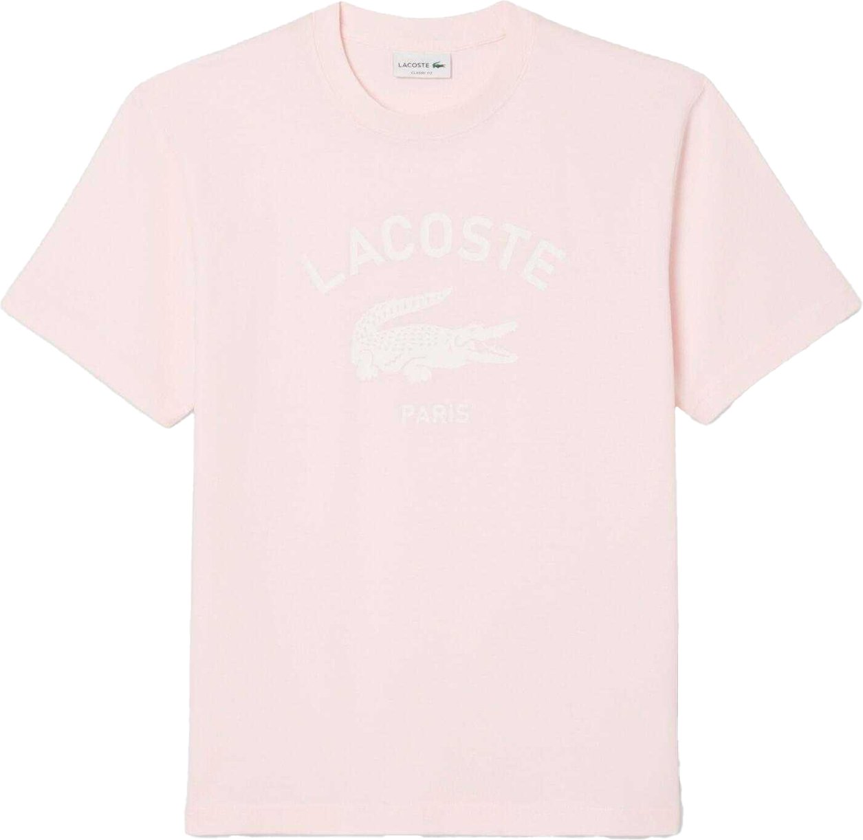 Lacoste - "Signature" T-Shirt für Herren/Damen Unisex, Baumwolle (Pink)