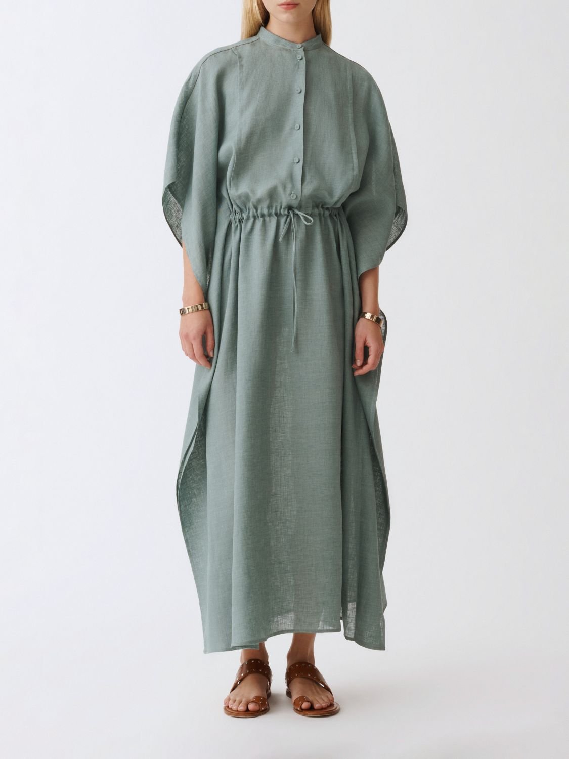 Leinen Relaxedfit Maxikleid