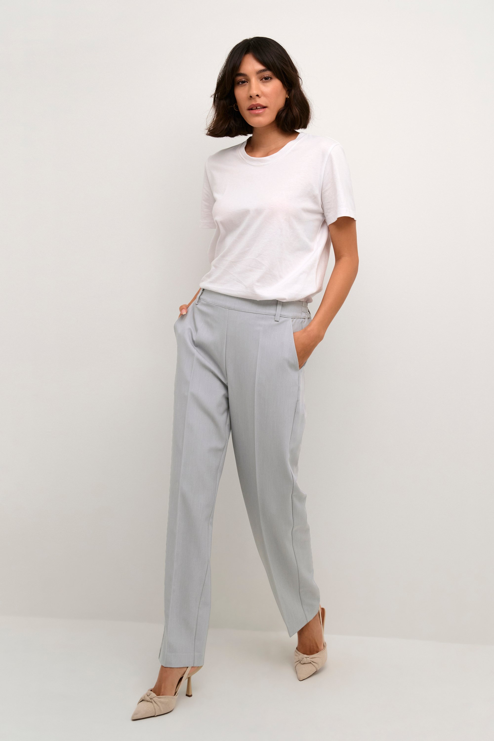 Pants Suiting Relaxed fit Grey Melange