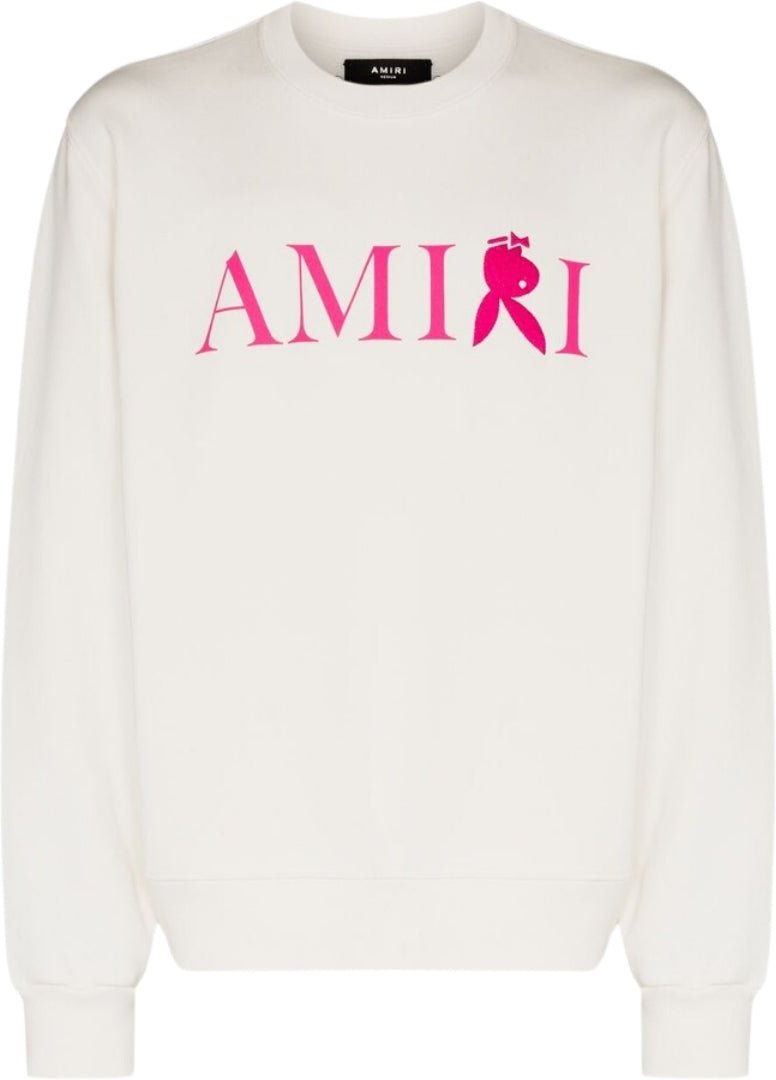 Amiri Reverse Bunny Logo Weißes Sweatshirt