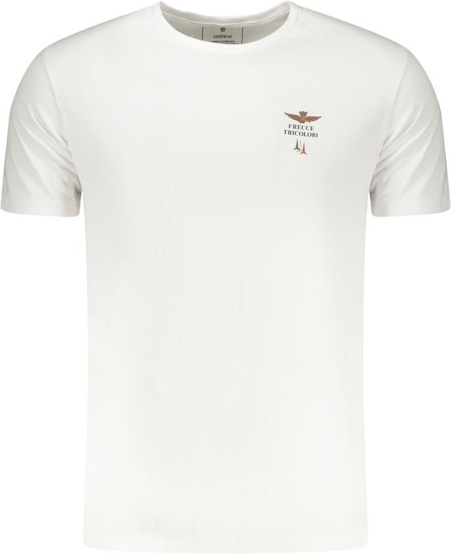 Aeronautica Militare Bianco Baumwoll Herren Unterhemd