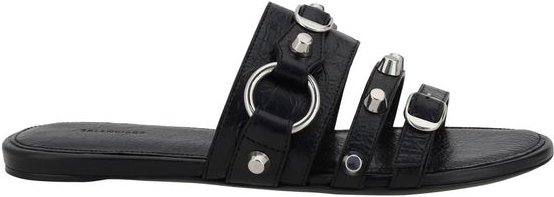 Hardware Slides Sandalen Flach