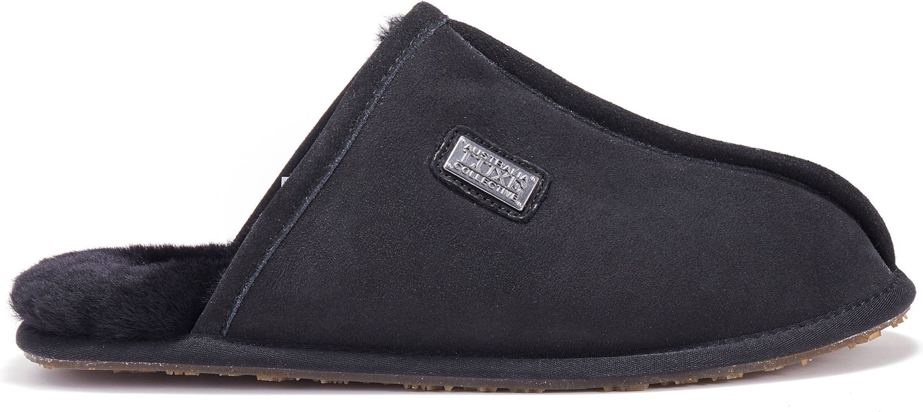 Herren Pantoletten, geschlossen, schwarz