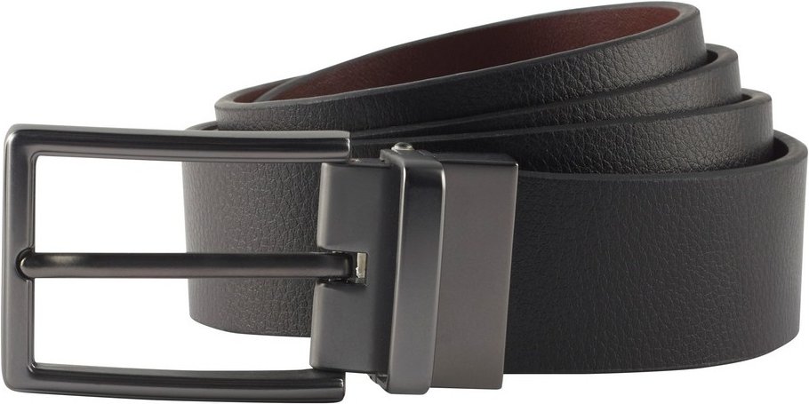 Asquith & Fox Herren Zwei-Wege-Ledergürtel (Schwarz/Braun)