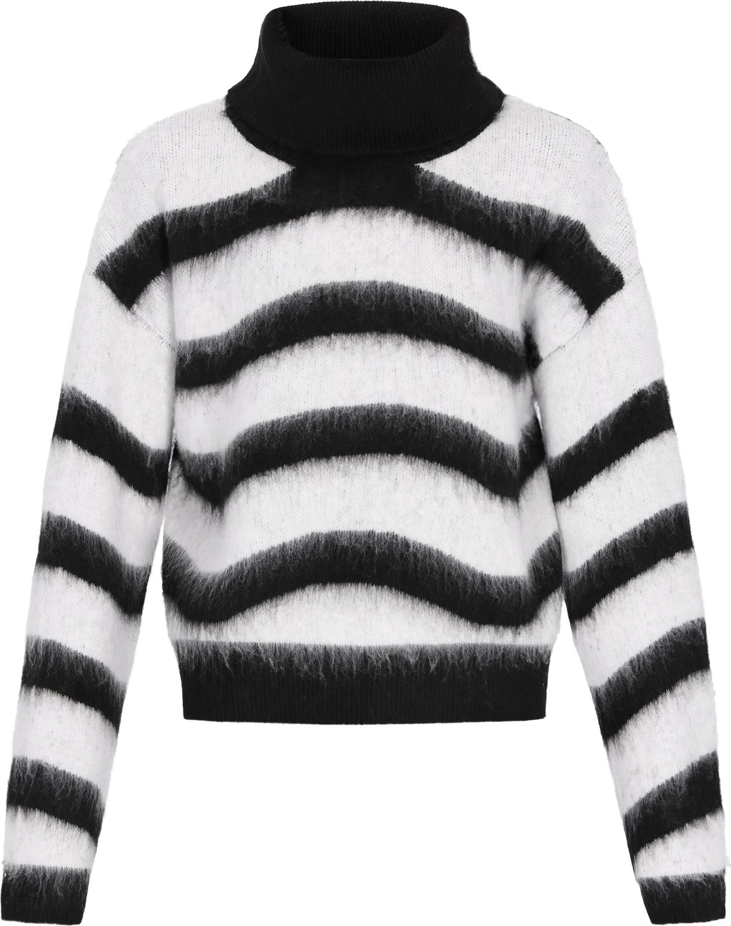 Mymo Pullover Frauen schwarz-weiß