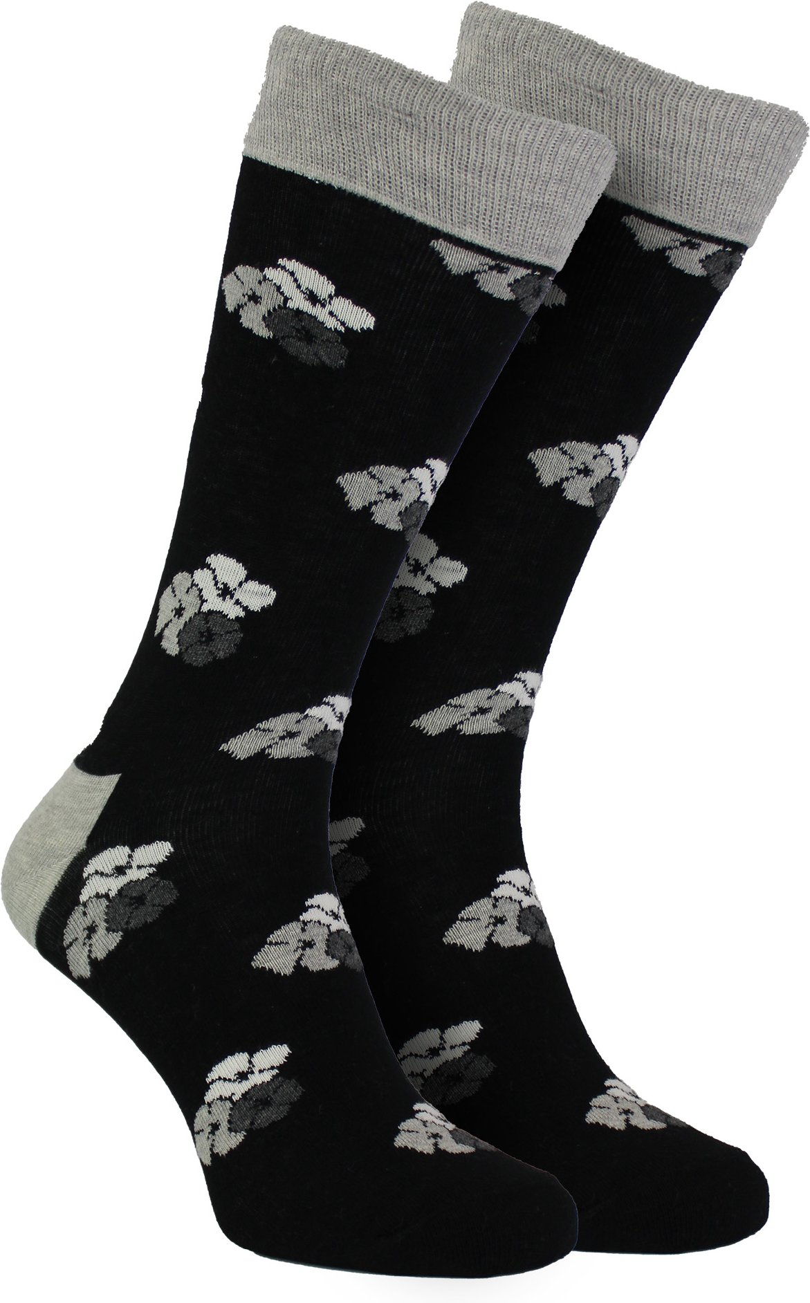 HS by Happy Socks - Herren 3er-Pack Classic Flower Dress Socken - Flower (Schwarz)