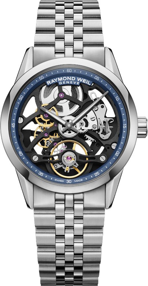 Thumbnail - Raymond Weil Freelancer Calibre RW1212 Skeleton Herren Silber Uhr 2783-ST-50000