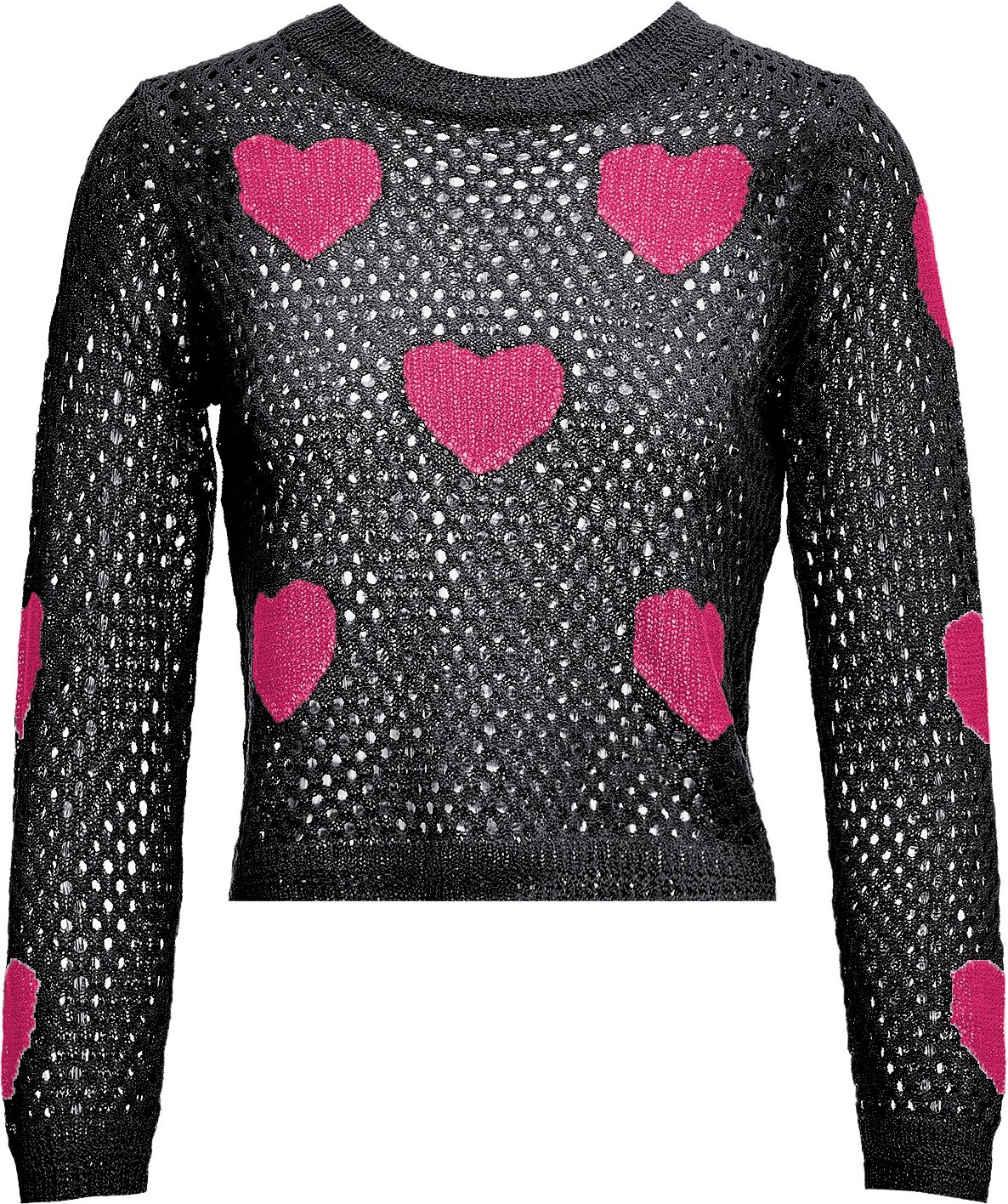 Mymo Pullover Frauen schwarz rosa