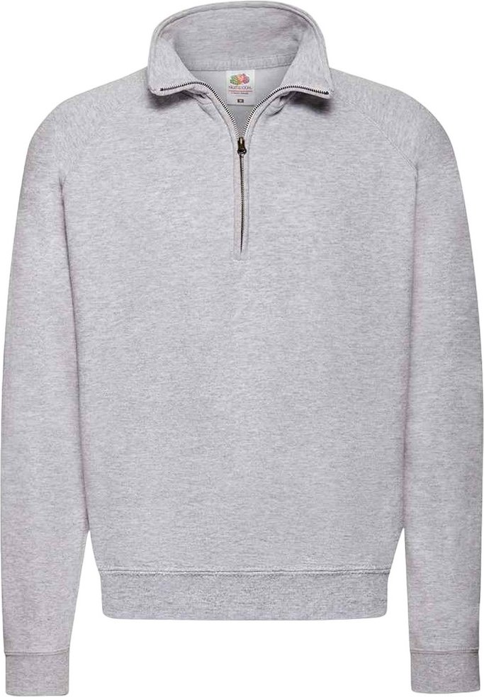 Thumbnail - Fruit of the Loom Erwachsene Unisex Klassik Zip Sweatshirt (Grau meliert)
