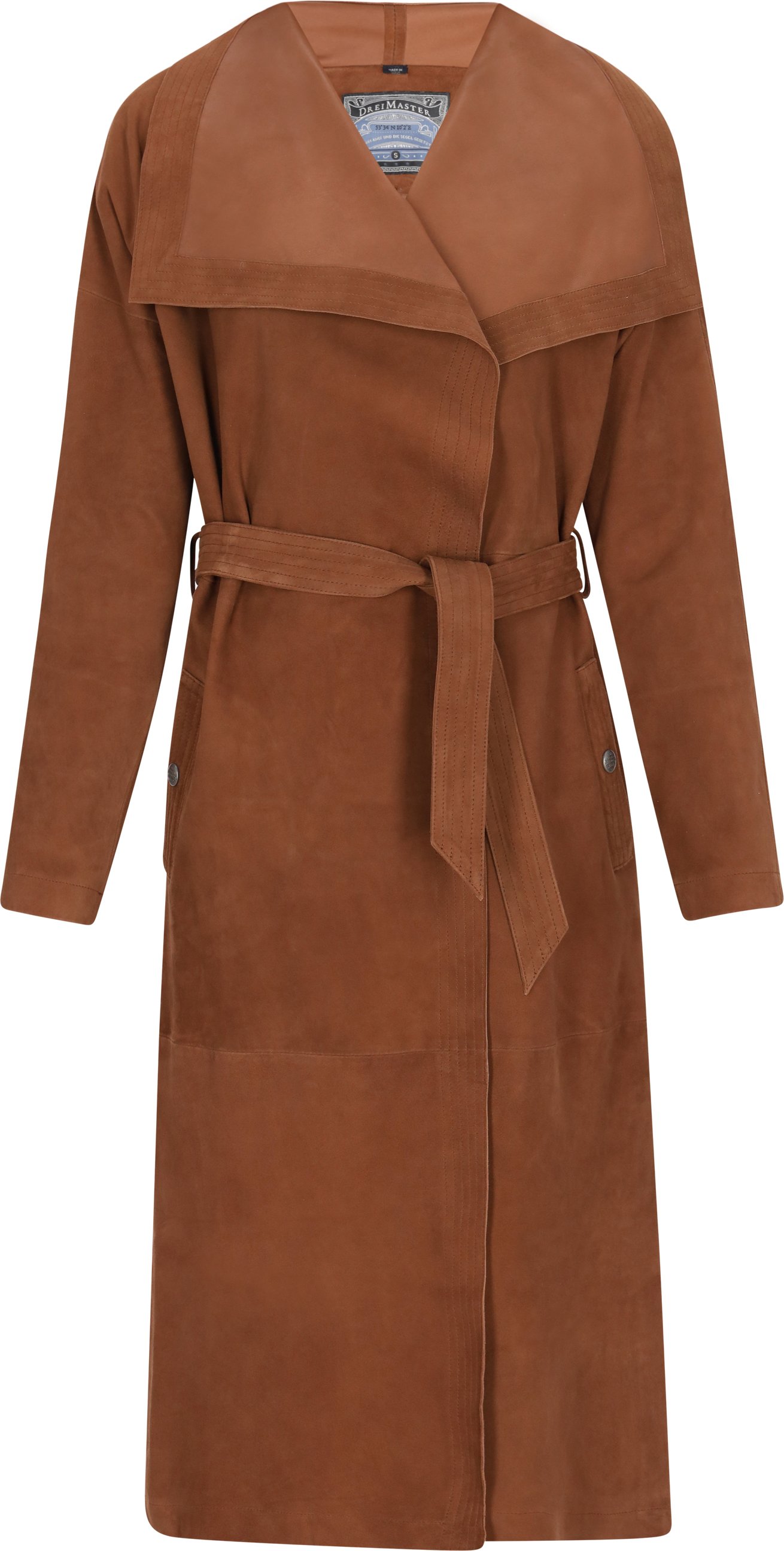 Dreimaster Mantel Frauen Cognac