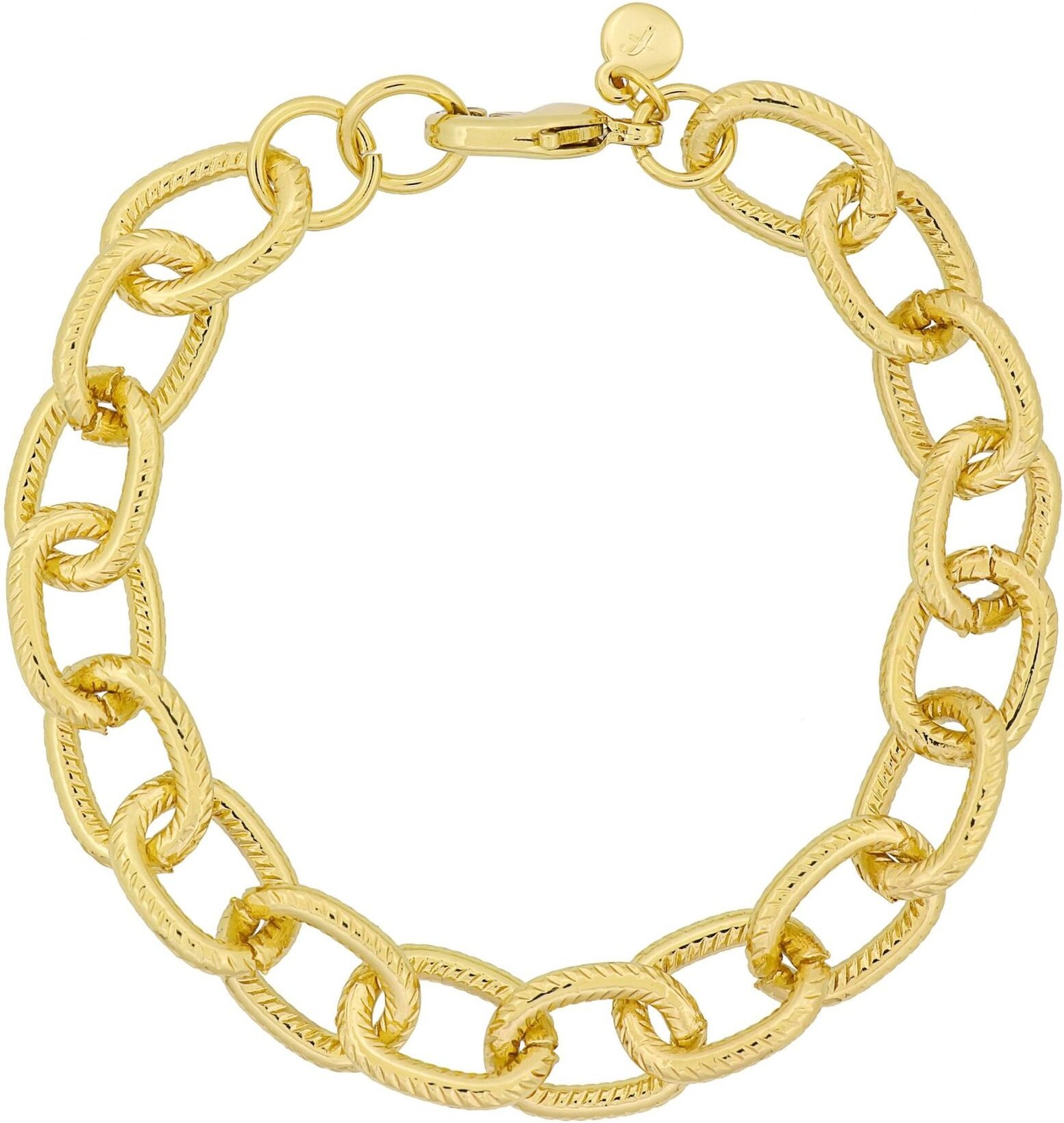 Fashionbox Armband Messing strukturiert vergoldet