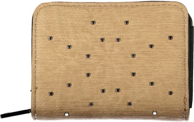 Ziparound Geldbörse Beige Leder