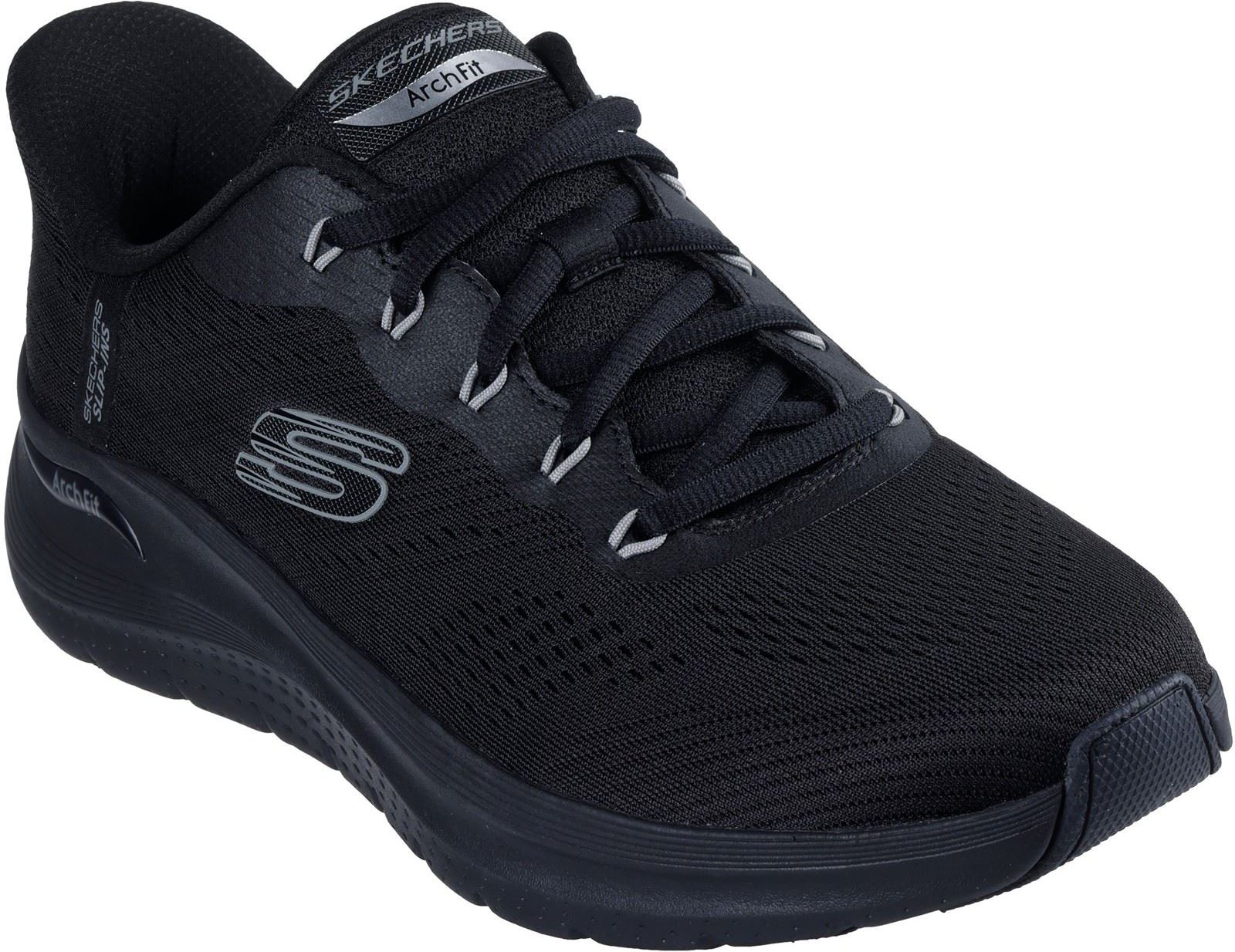Skechers Arch Fit 2.0 Lestur Textile Herrenschwarze Sneakers