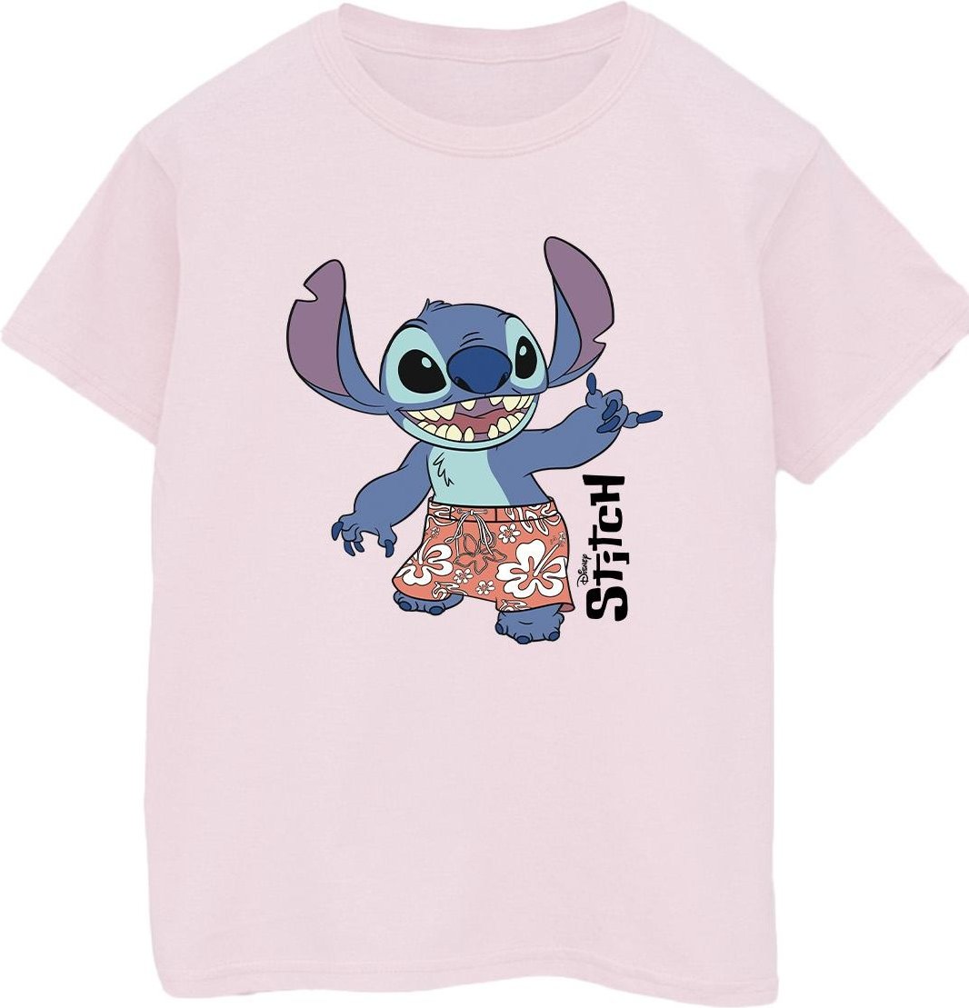 Disney - "Lilo & Stitch Bermuda Shorts" T-Shirt für Herren (Babyrosa)