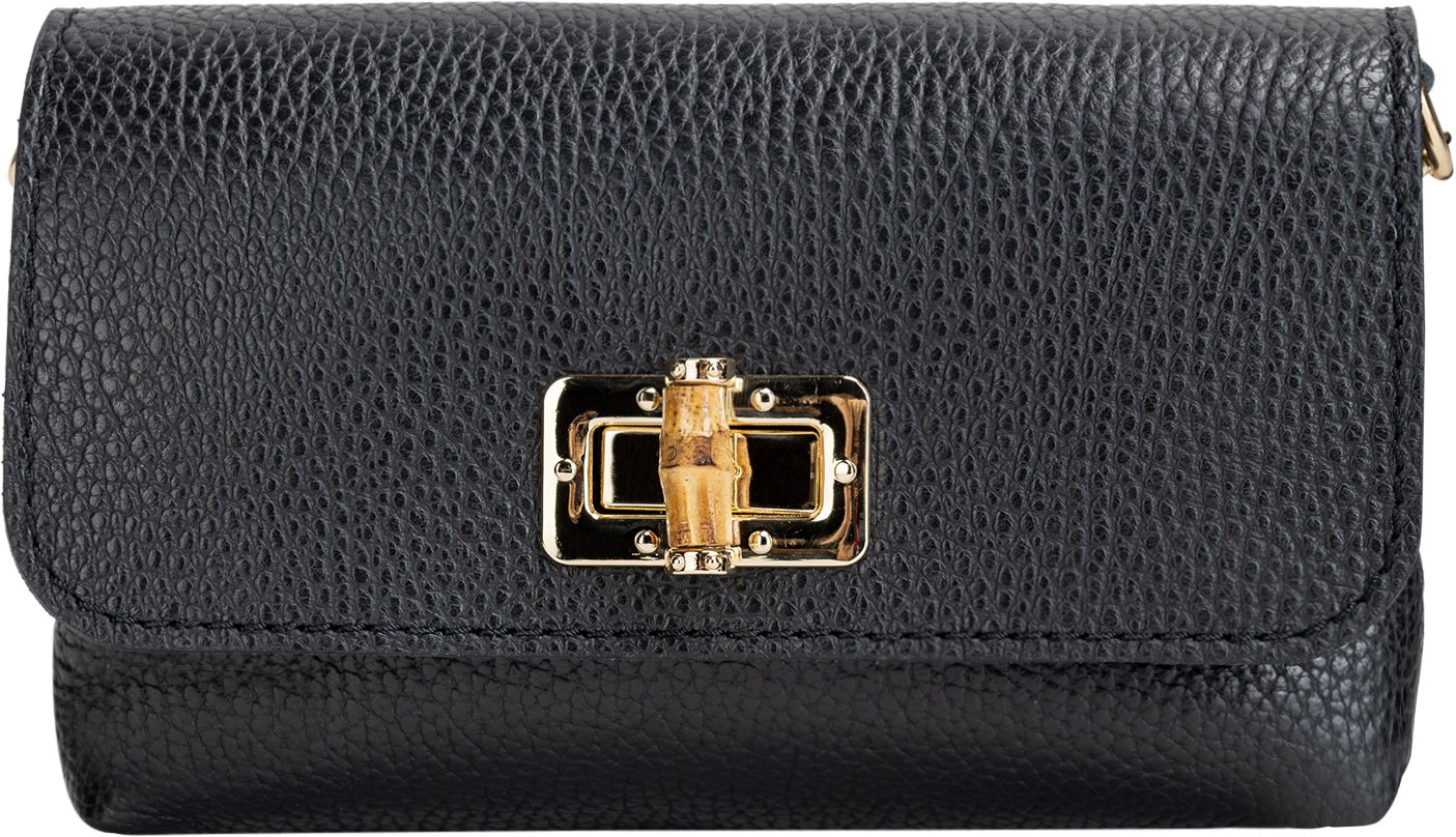 Faina Mini-Schultertasche aus Leder Damen schwarz