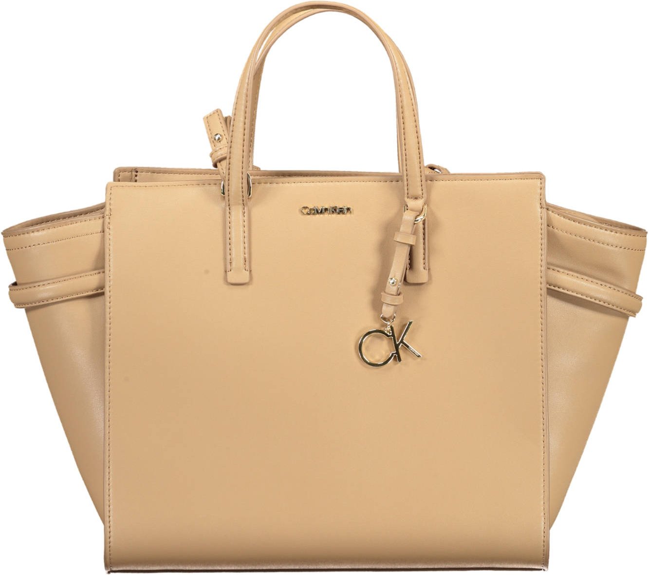 Calvin Klein Damen Beiger Polyester-Handtasche