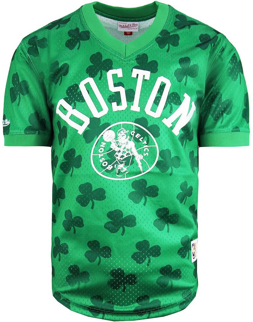 Mitchell & Ness NBA Boston Celtics Wordmark Mesh Mens T-Shirt