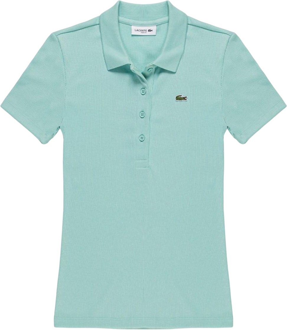 Lacoste - "L.12.D" Poloshirt für Damen gerippt Schmal (Minzgrün)