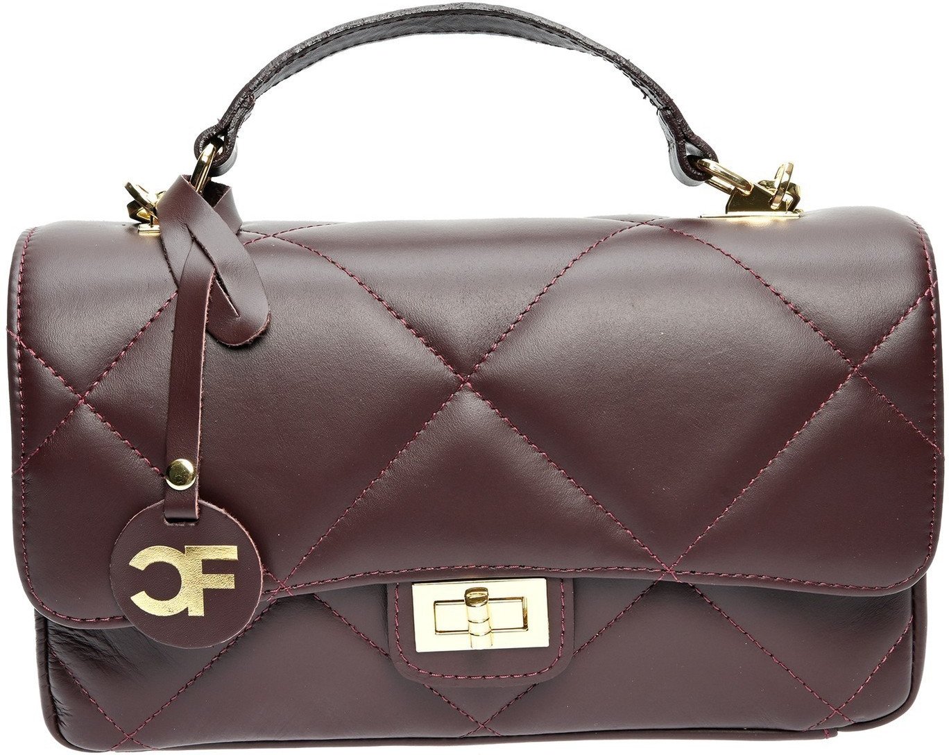 Carla Ferreri Violette Leder Tasche