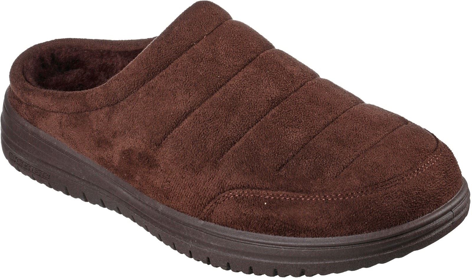 Skechers Relaxed Fit: Murette - Garvanza Mikrofaser Herren Schokolade Pantoletten